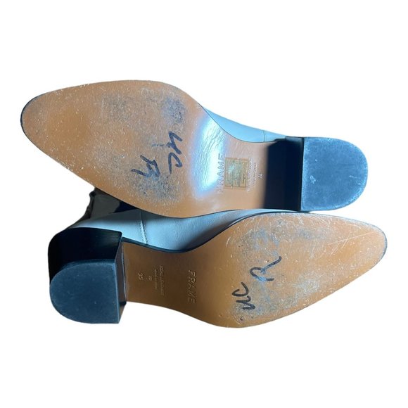 Frame White Leather Boots Booties - Picture 8 of 8